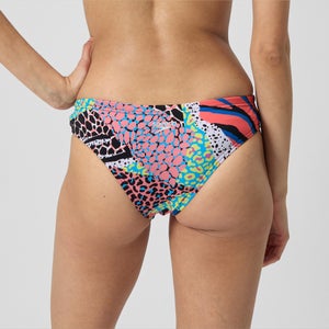 Taille basse coquin à motif imprimé pour femmes, multicolore
