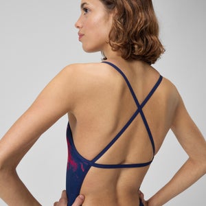 Monopièce dos croisé Lunar Storm pour femmes, bleu marine