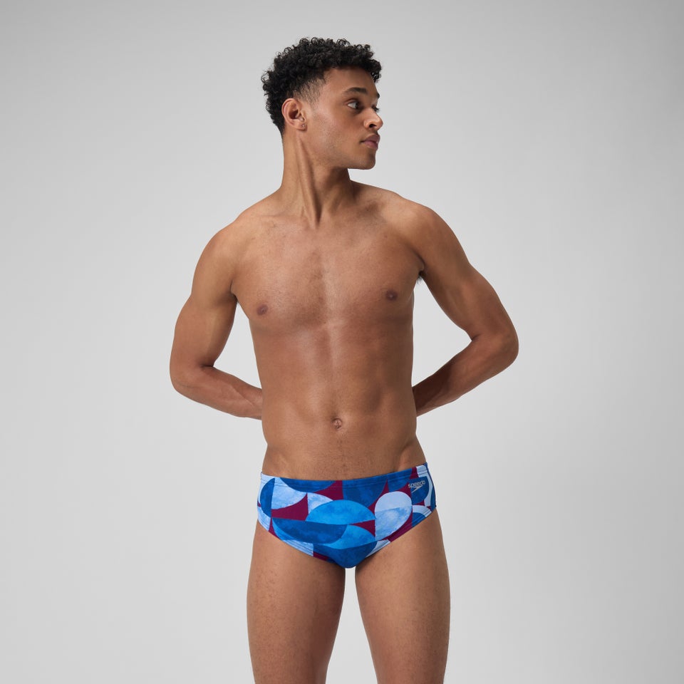 Men's Printed One Brief Blue