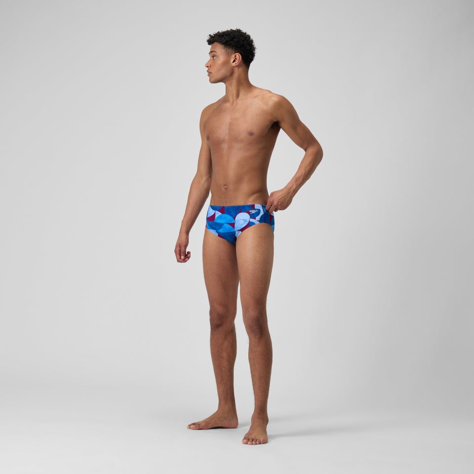 Men's Printed One Brief Blue