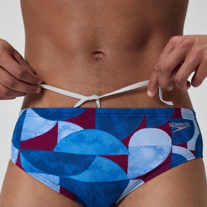 Men's Printed One Brief Blue