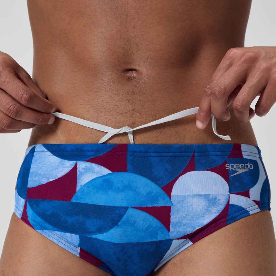 Men's Printed One Brief Blue
