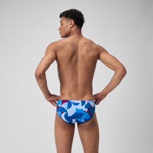 Men's Printed One Brief Blue