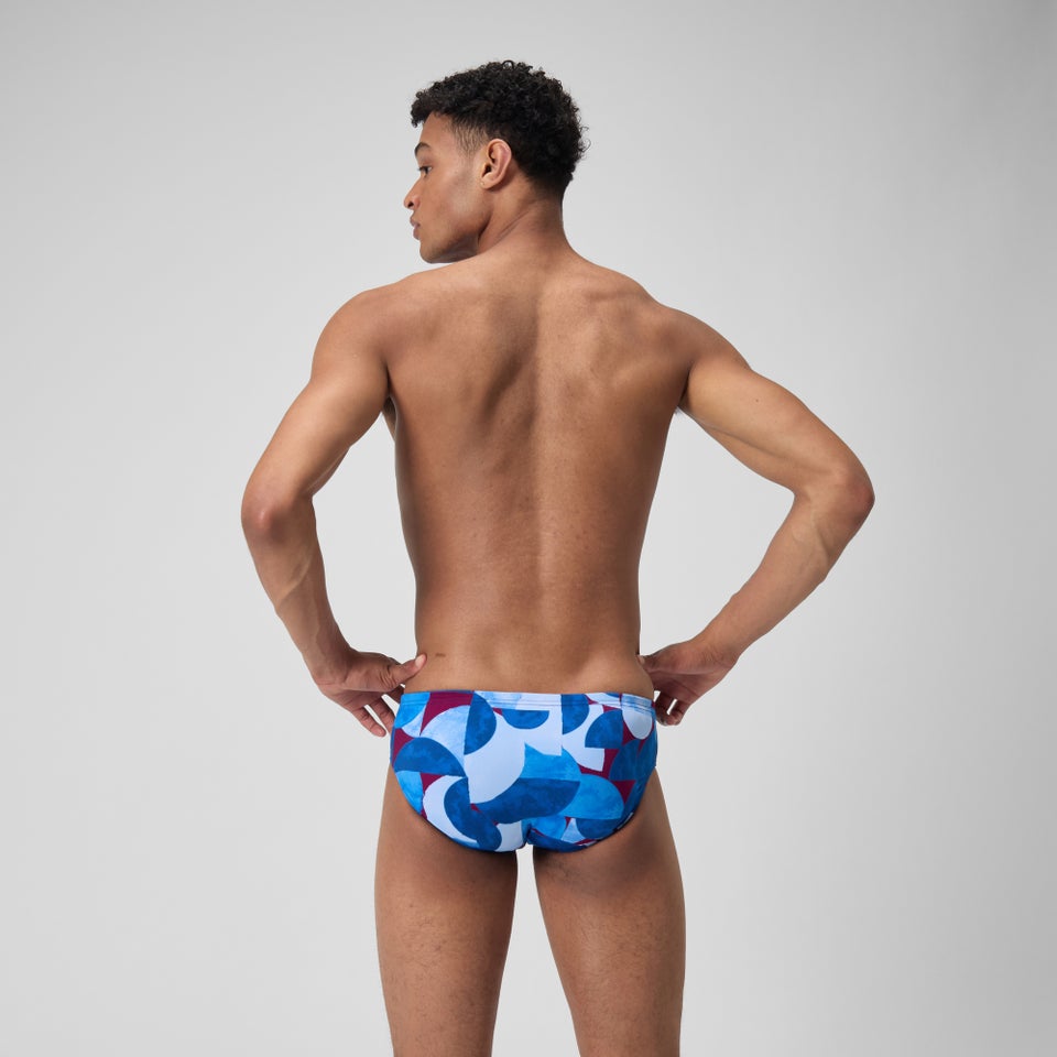 Men's Printed One Brief Blue