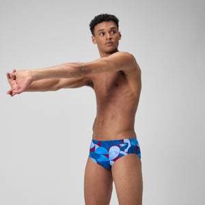 Men's Printed One Brief Blue