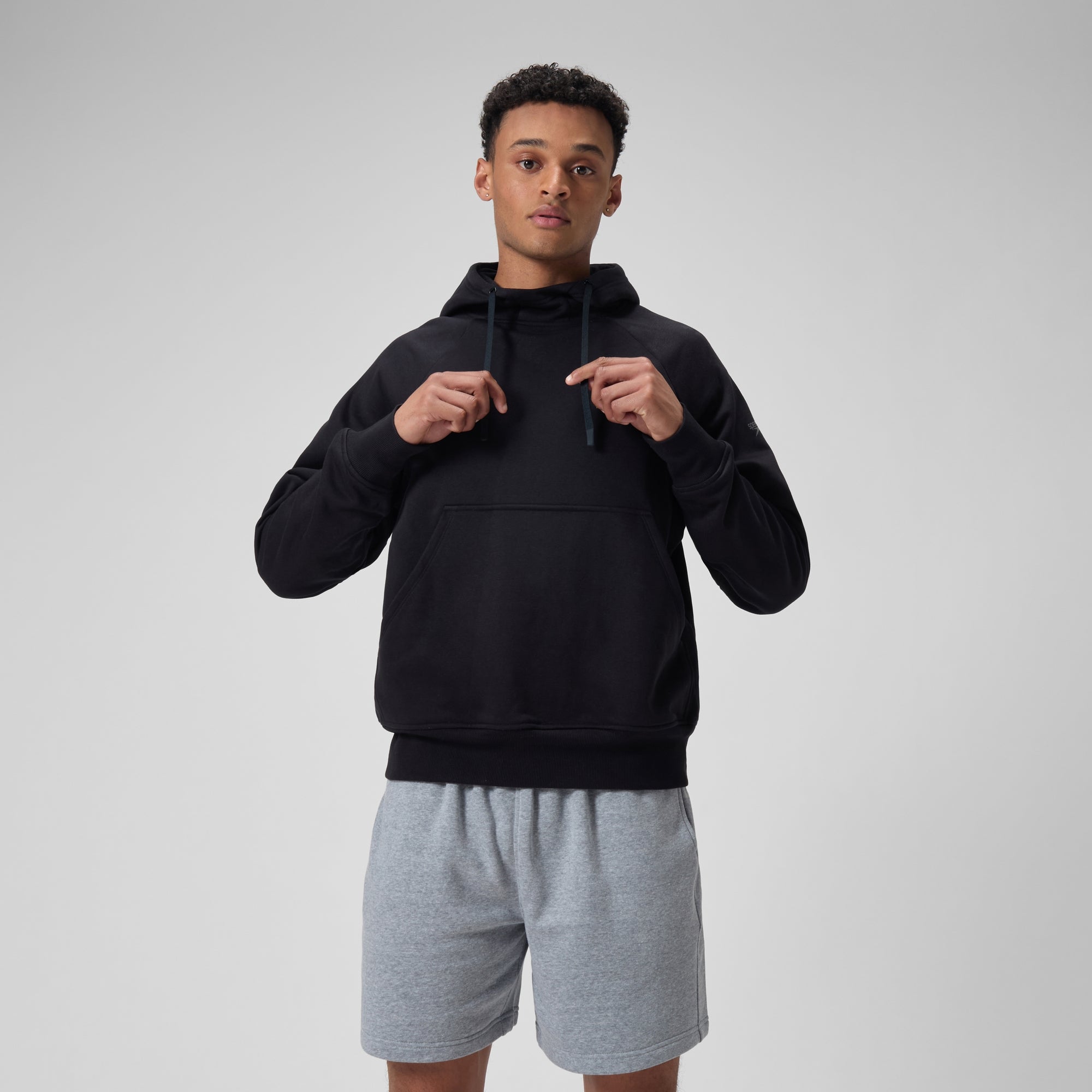 Chandail à capuche en polaire unisexe, noir
