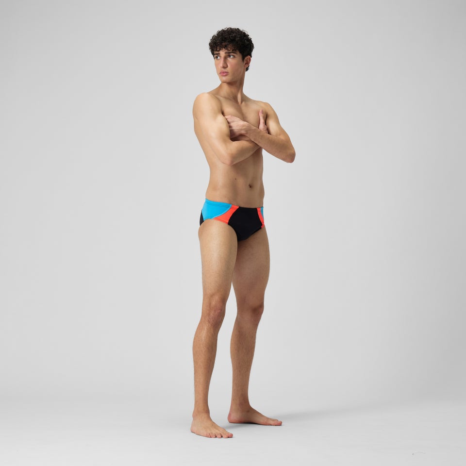 Men's Colorblock One Brief Black/Red