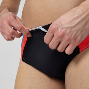 Men's Colorblock One Brief Black/Red