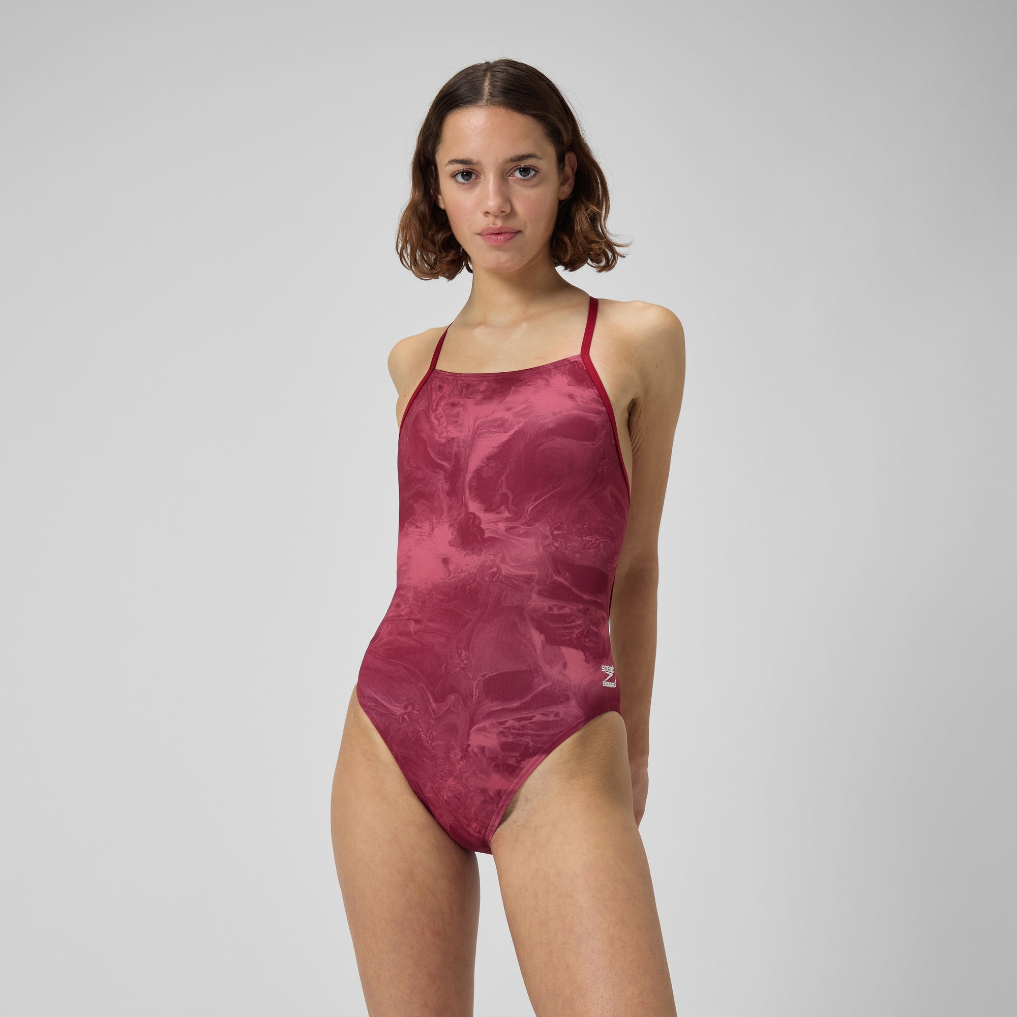 Women's Lunar Storm Crossback One Piece Red | Speedo USA