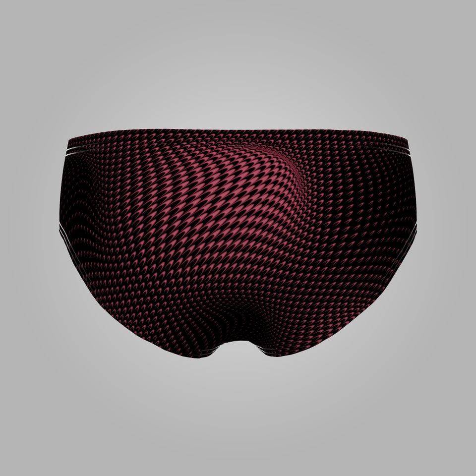 Men's Flow Brief Black/Maroon