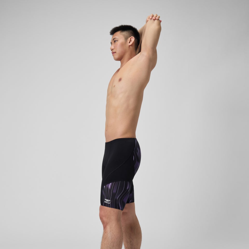 Cuissard de natation Space Train pour hommes, violet/noir