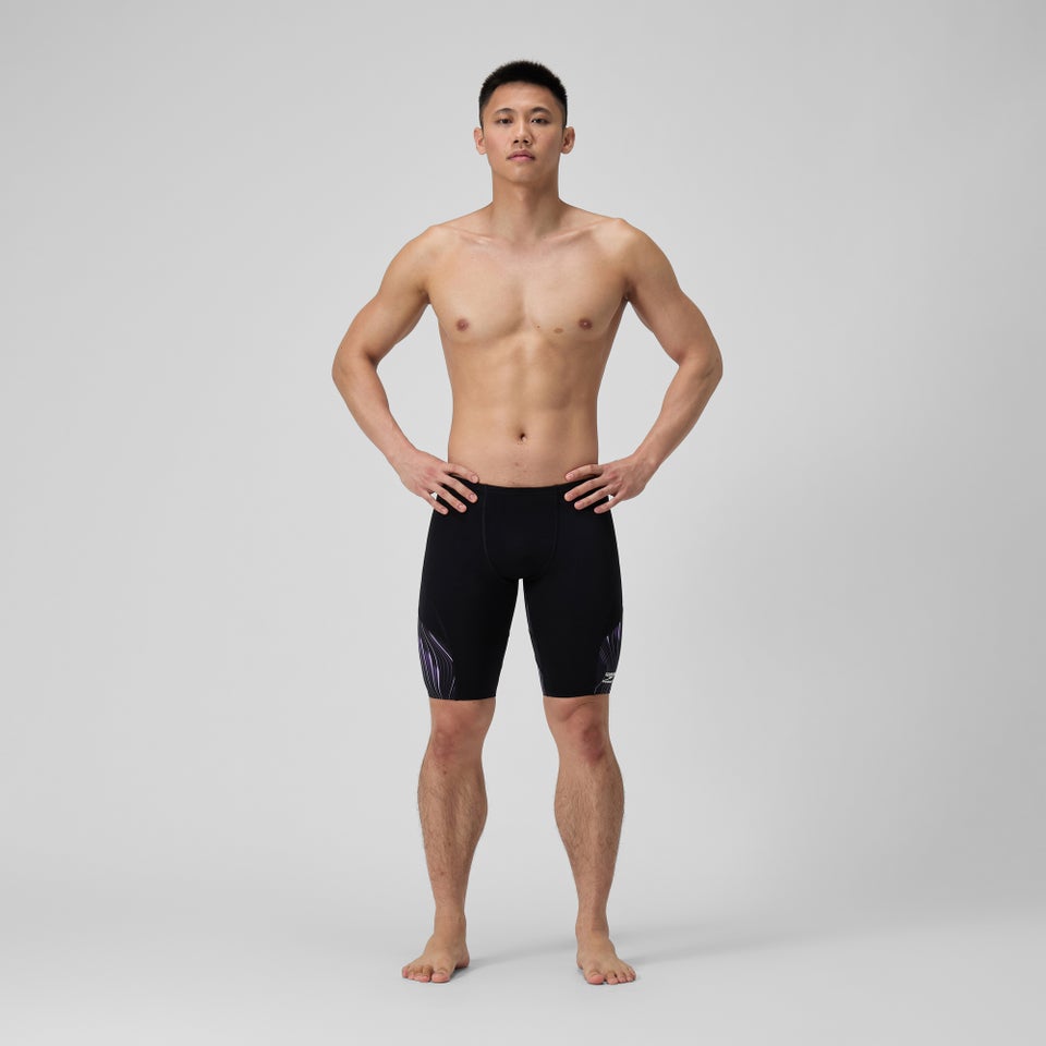 Cuissard de natation Space Train pour hommes, violet/noir