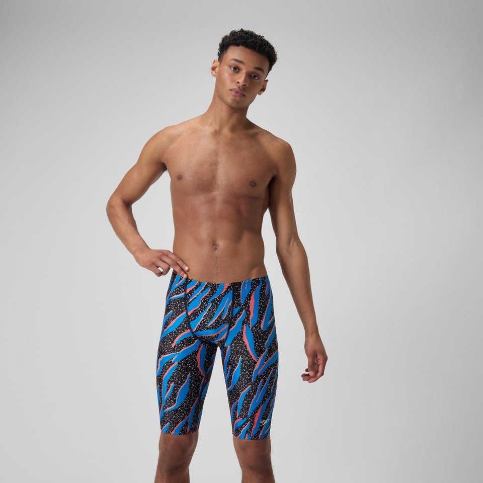 Men's Printed Jammer Blue/Black