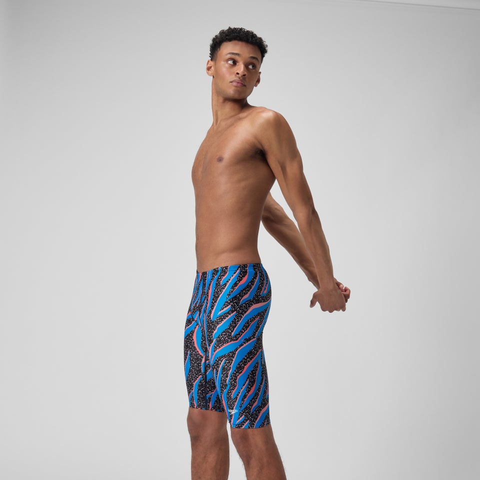 Men's Printed Jammer Blue/Black