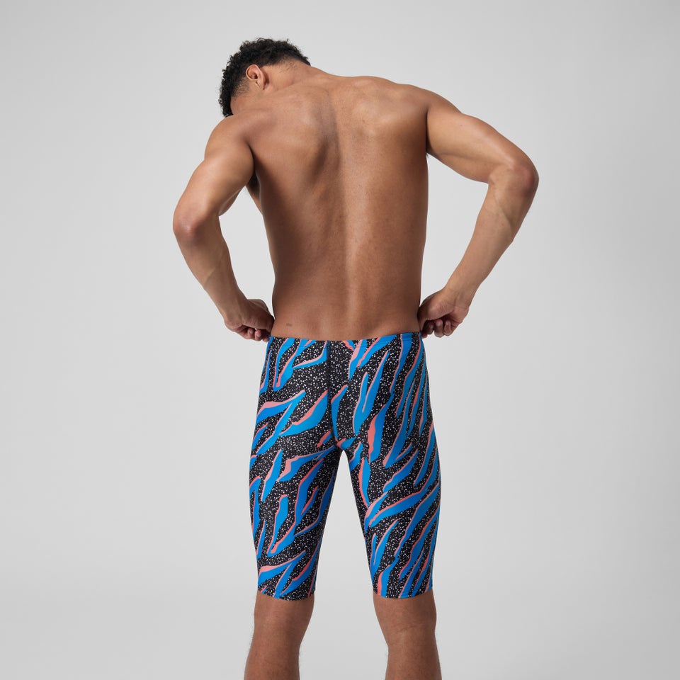 Men's Printed Jammer Blue/Black