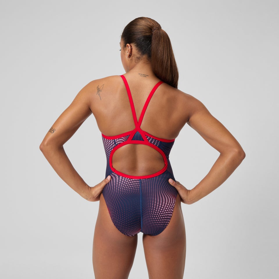 Women's Flow Flyback One Piece Navy/Red