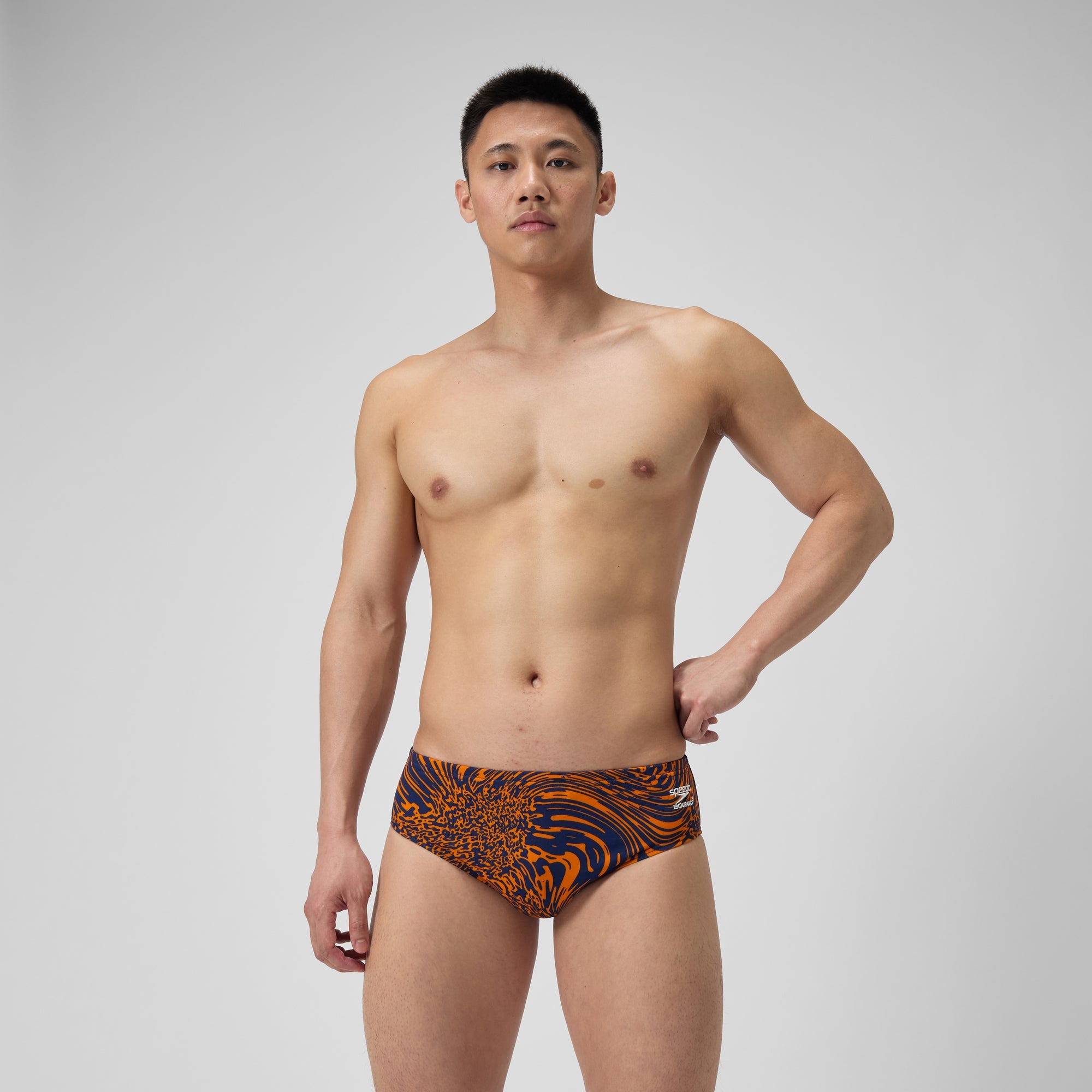 Men's Hydrochasm Brief Orange/Navy | Speedo USA