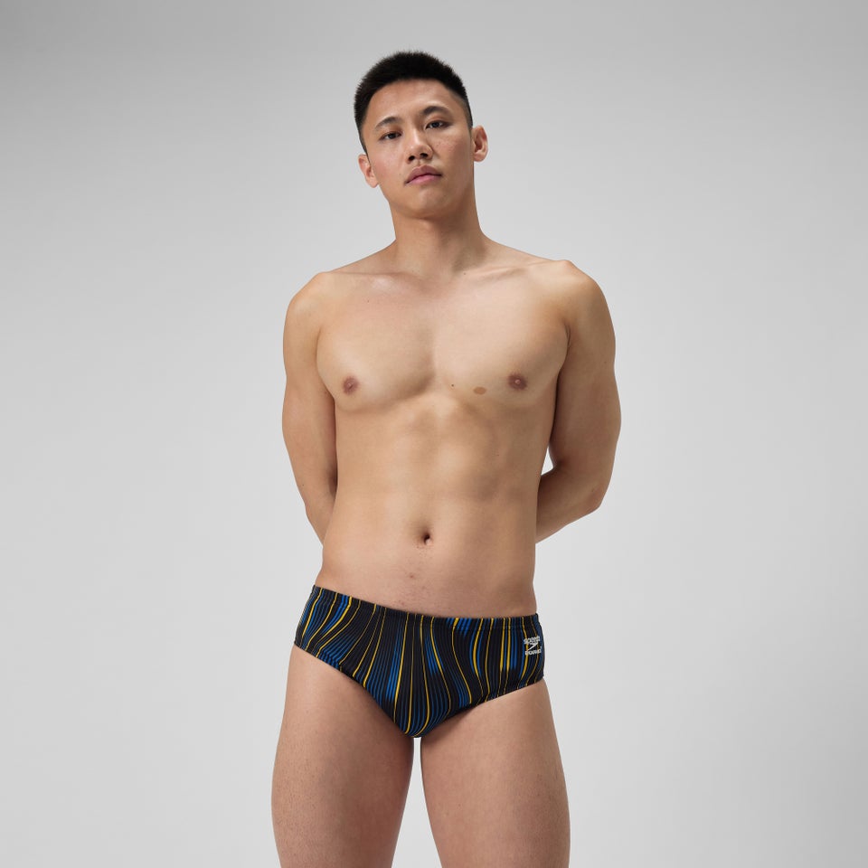 Men's Space Train Brief Gold Gold/Blue