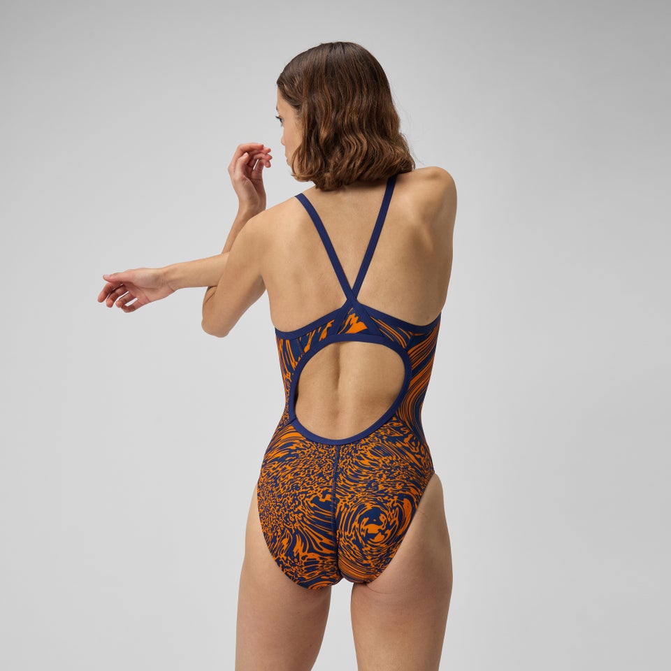 Monopièce orange/bleu marine pour femmes Hydrochasm Flyback