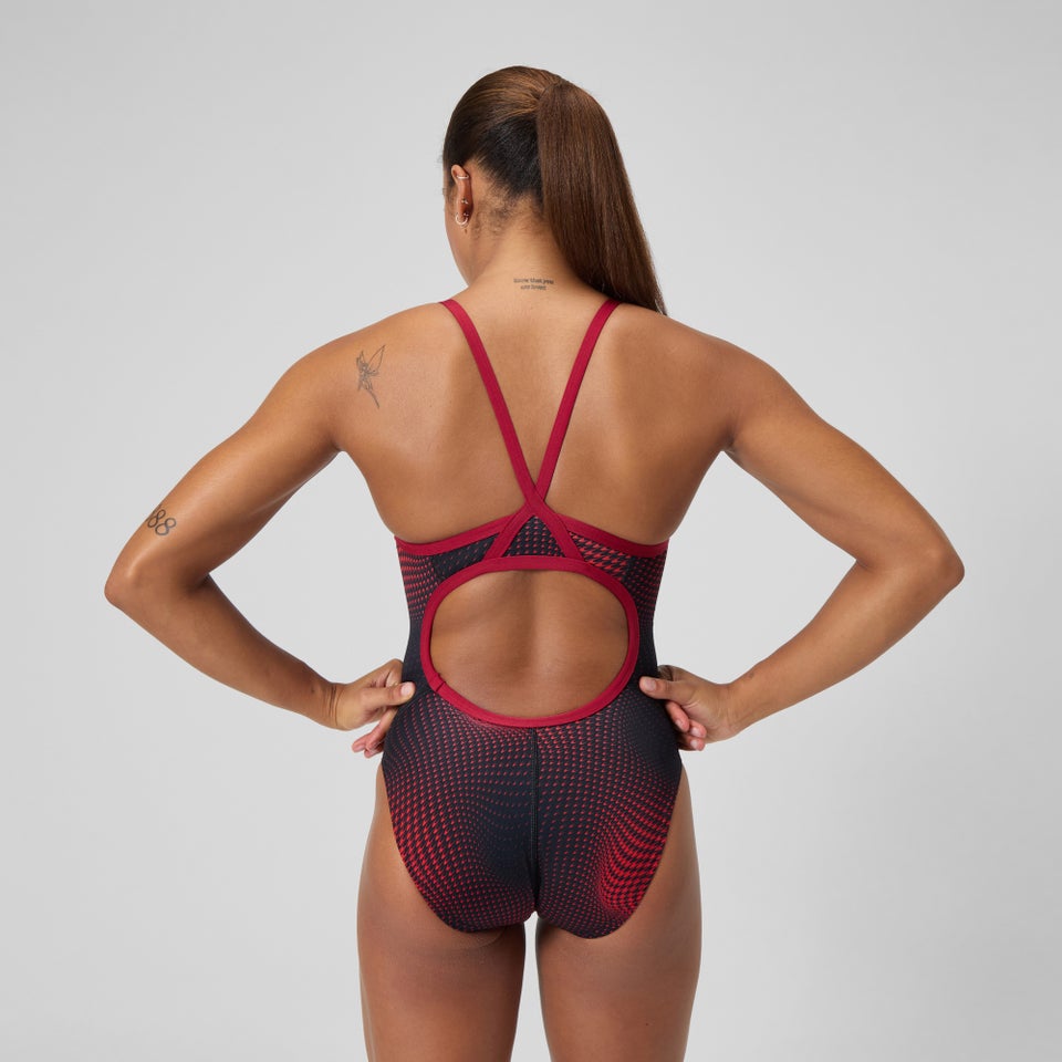 Women's Flow Flyback One Piece Black/Maroon