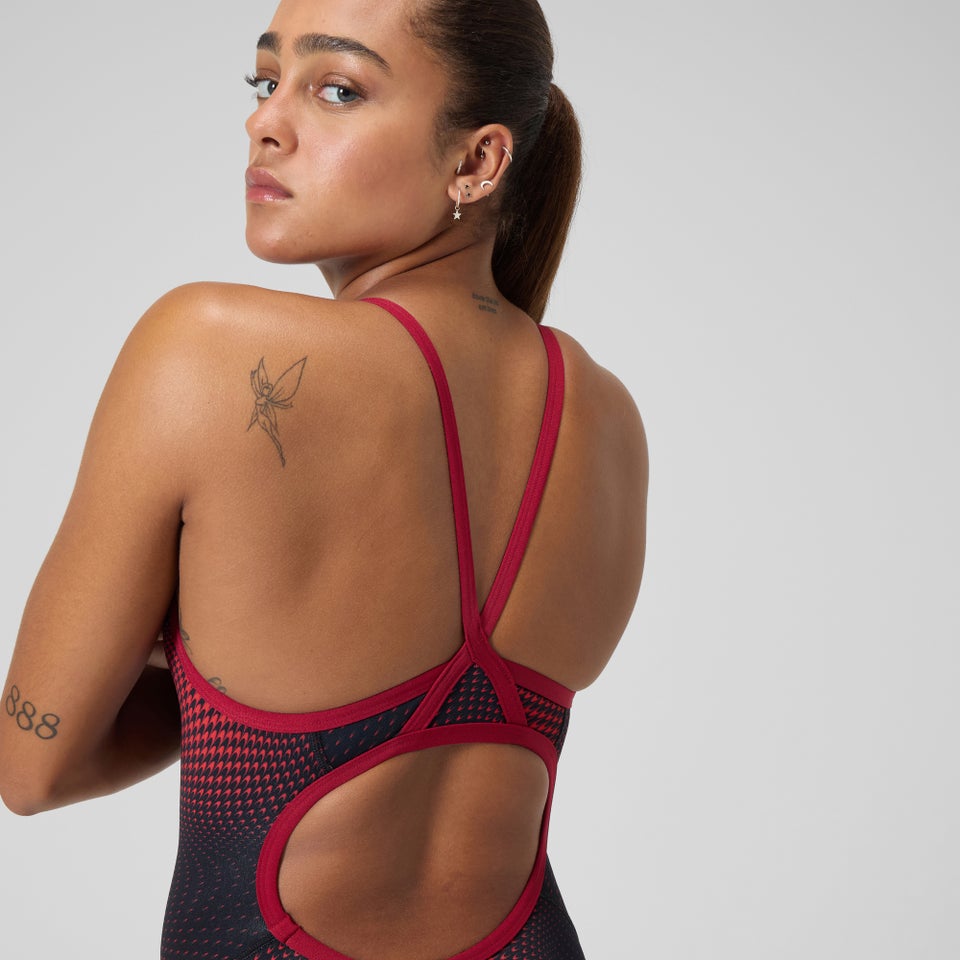 Women's Flow Flyback One Piece Black/Maroon