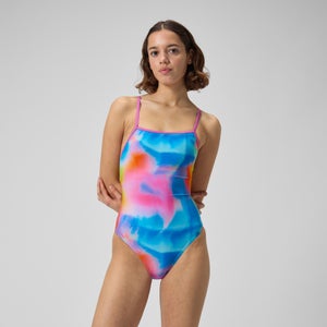 Women's Printed Double Crossback One Piece Multi - 34