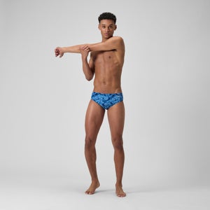 Caleçon boxeur ajusté boxeur ajusté à motif imprimé pour hommes, bleu