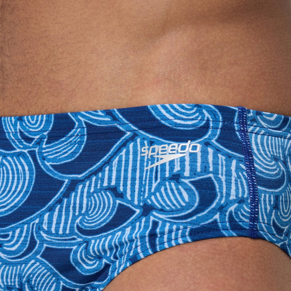 Men's Printed One Brief Blue