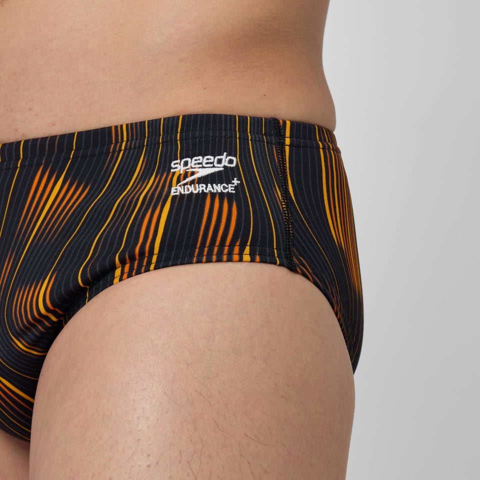 Men's Space Train Brief Navy/Orange