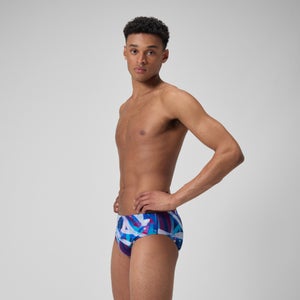 Men's Printed One Brief Blue
