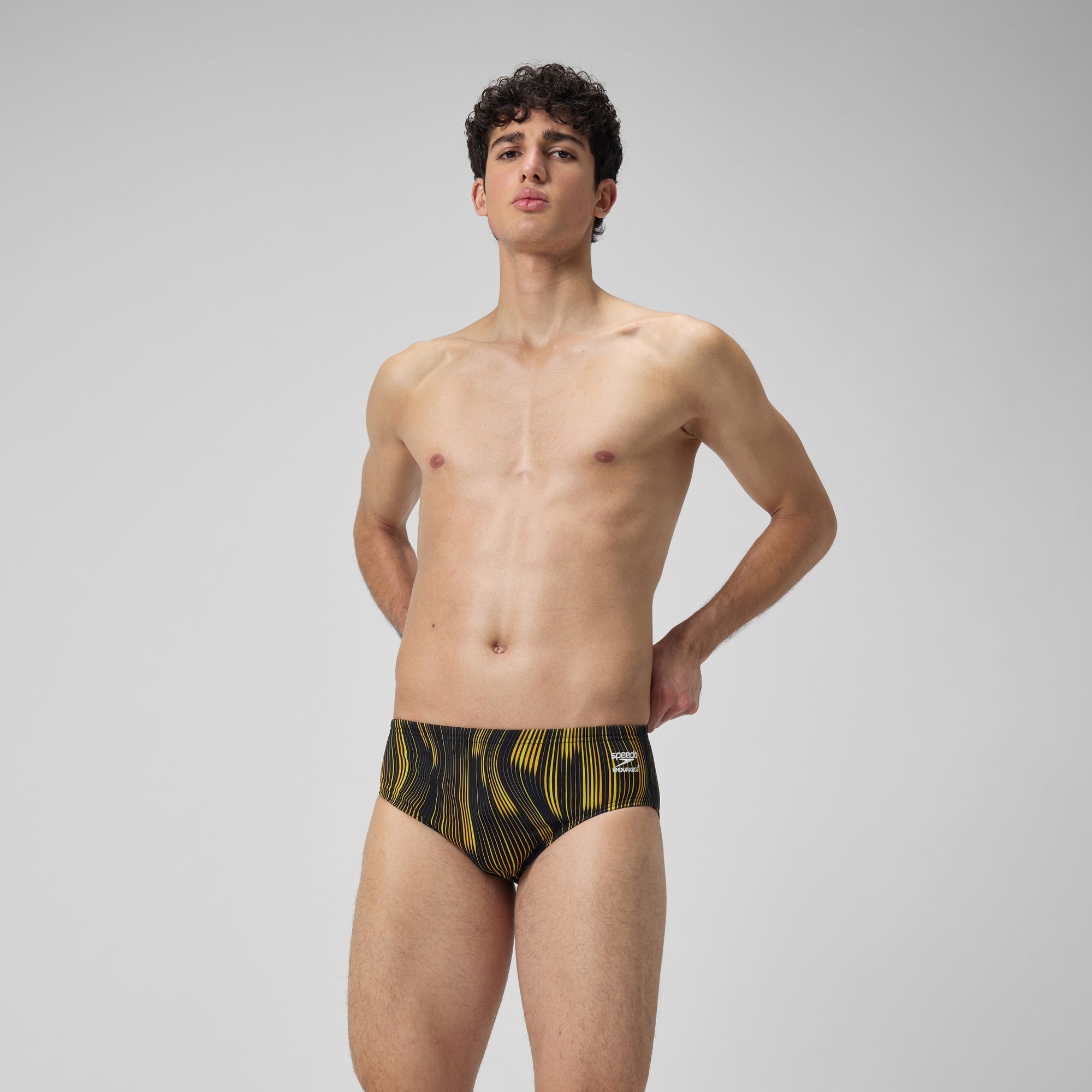 Men's Space Train Brief Yellow/Black | Speedo USA
