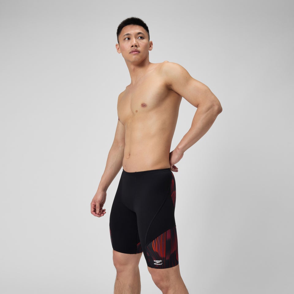 Cuissard de natation Space Train pour hommes, rouge/bleu marine