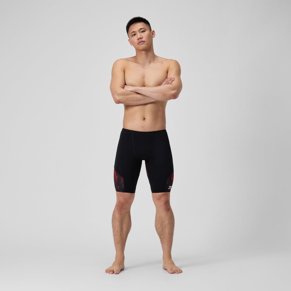 Cuissard de natation Space Train pour hommes, rouge/bleu marine