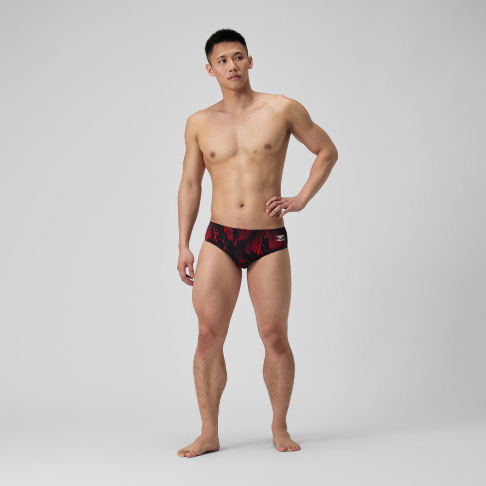Men's Space Train Brief Red/Navy