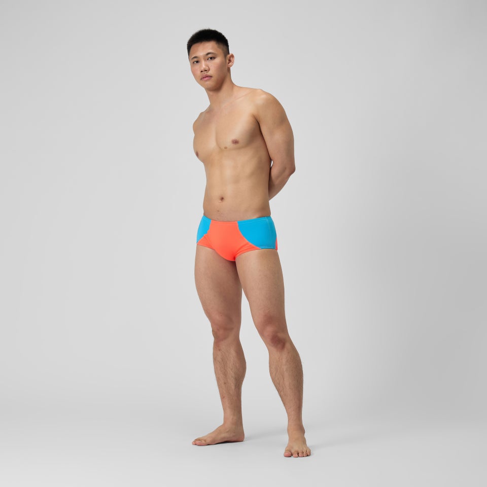 Men's Colorblock Euro Brief Red