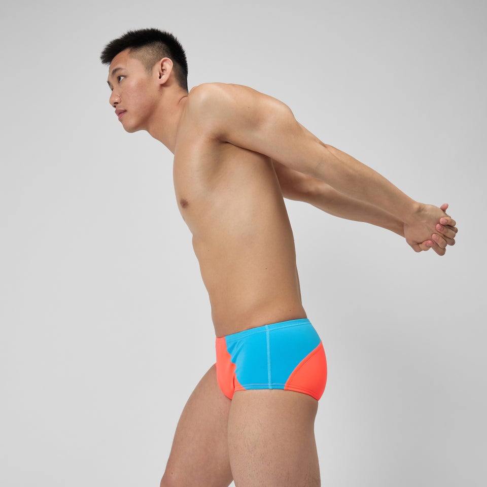 Men's Colorblock Euro Brief Red