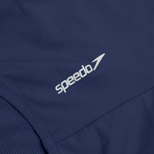 Maillot de bain 1 pièce uni avec maille filet Scoop pour Femmes Bleu céruléen