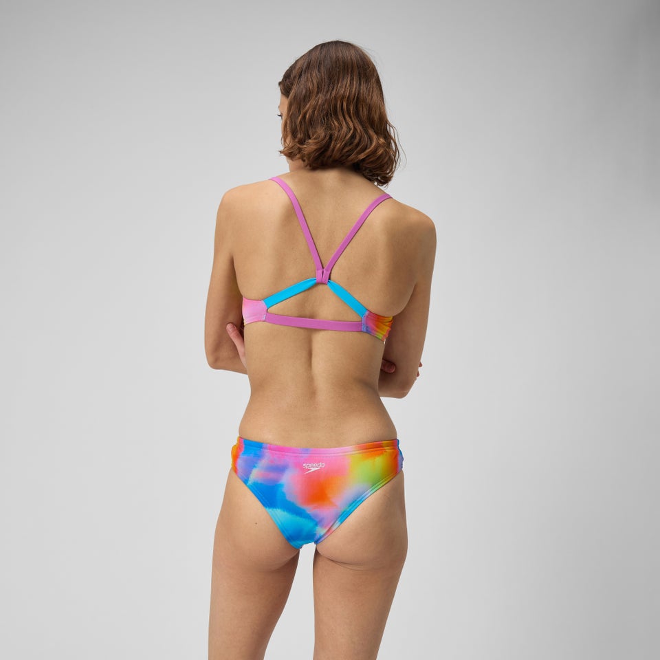 Women's Printed Hipster Bikini Bottoms Blue/Pink