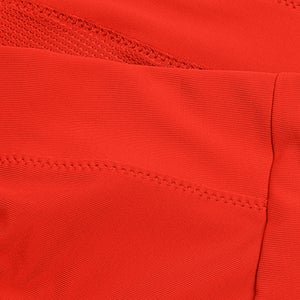 Damen Einfarbige Bikinihose mit hohem Bund Rot