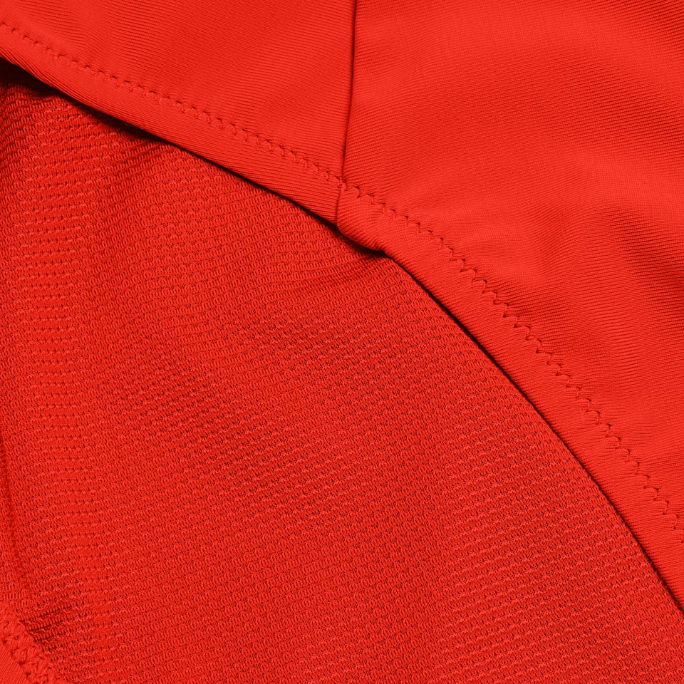 Damen Einfarbige Bikinihose mit hohem Bund Rot