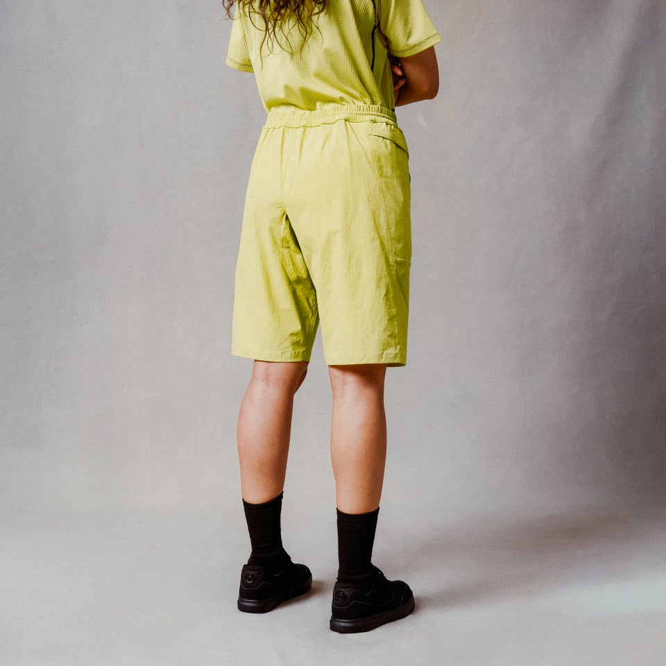 Unisex Corner Shorts (With Liner) - Celery