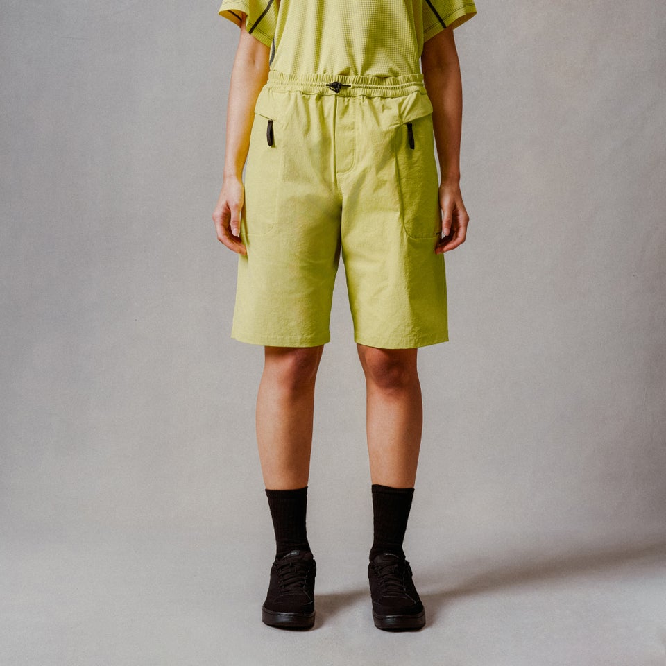 Unisex Corner Shorts (With Liner) - Celery