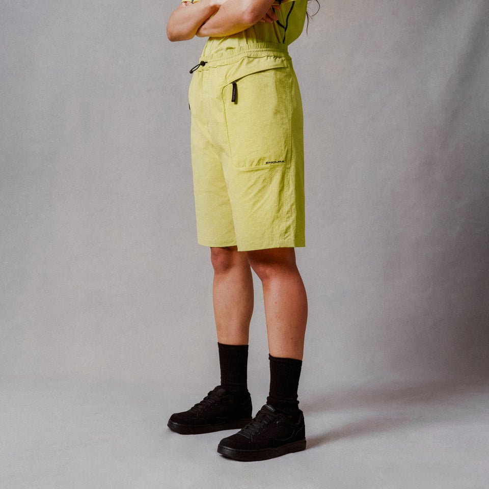 Unisex Corner Shorts (With Liner) - Celery