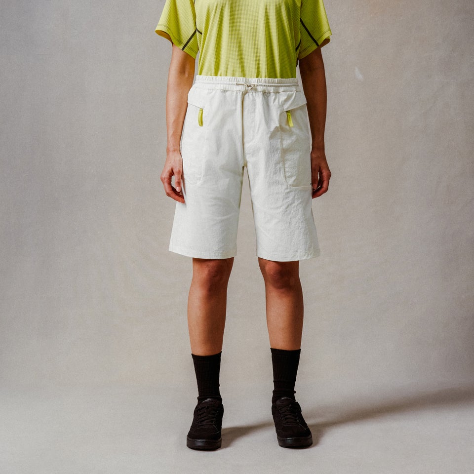 Unisex Corner Shorts (With Liner) - Whisper White