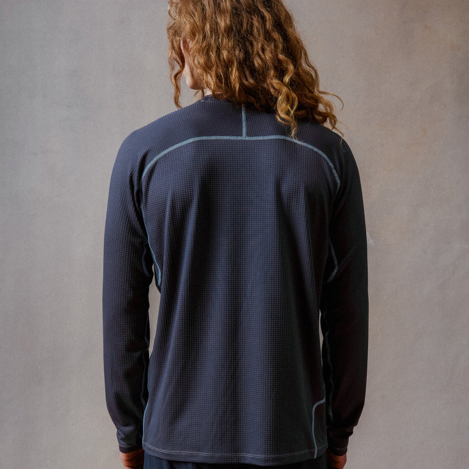 Unisex Corner L/S Tee - Ombre Blue