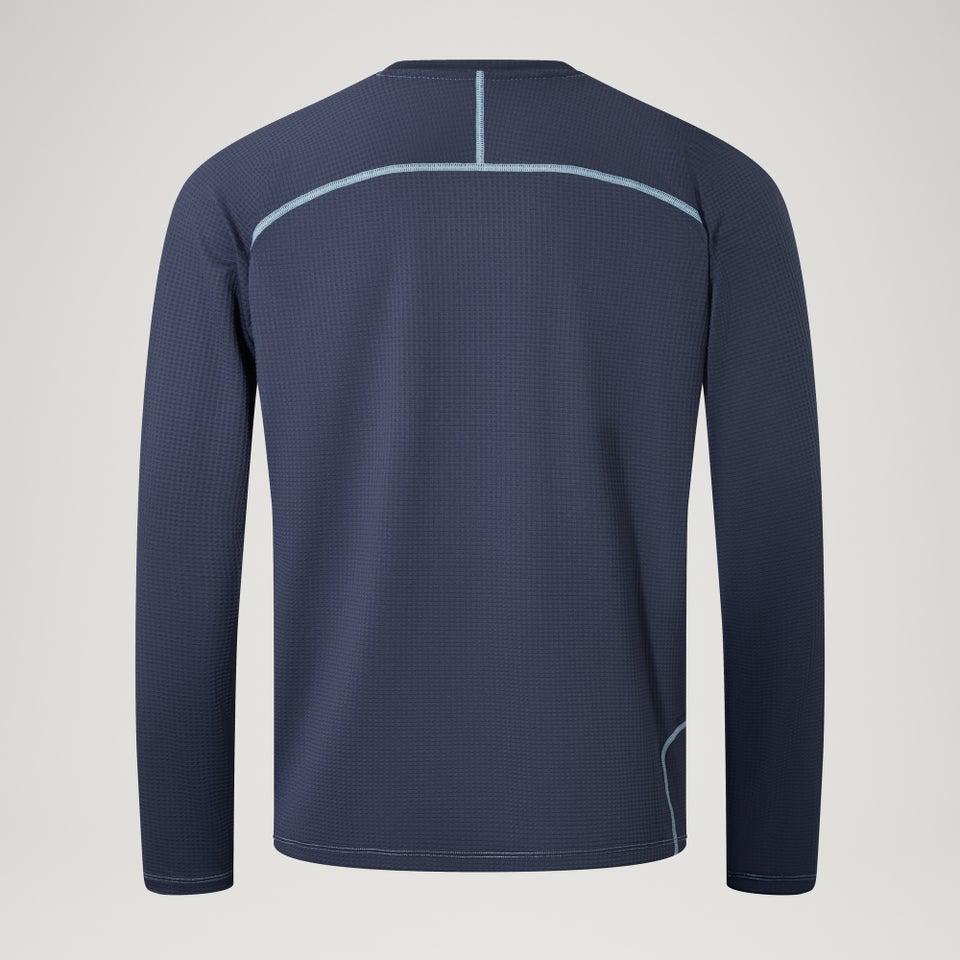 Unisex Corner L/S Tee - Ombre Blue