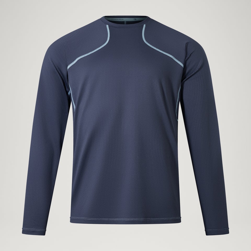 Unisex Corner L/S Tee - Ombre Blue