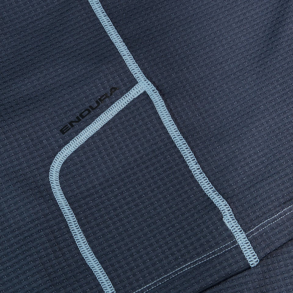 Unisex Kurzarm-Corner-Shirt Ombre-Blau