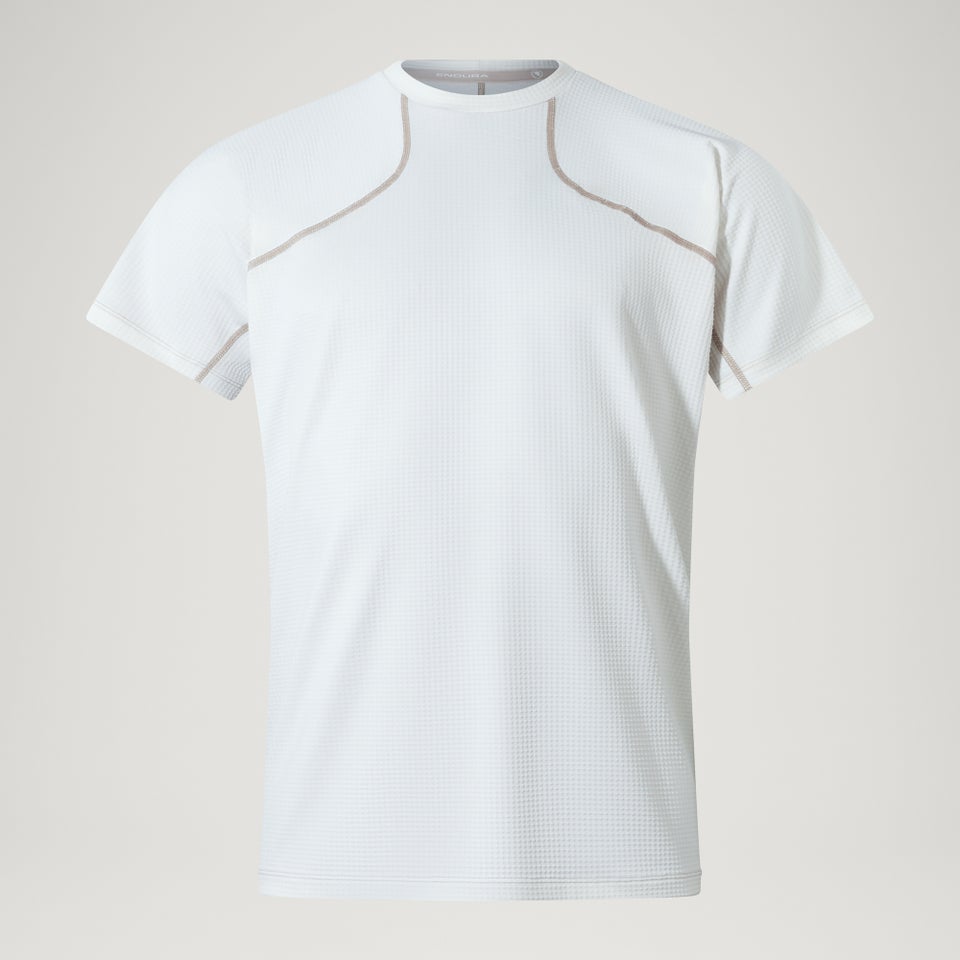 Unisex Kurzarm-Corner-Shirt Weiß