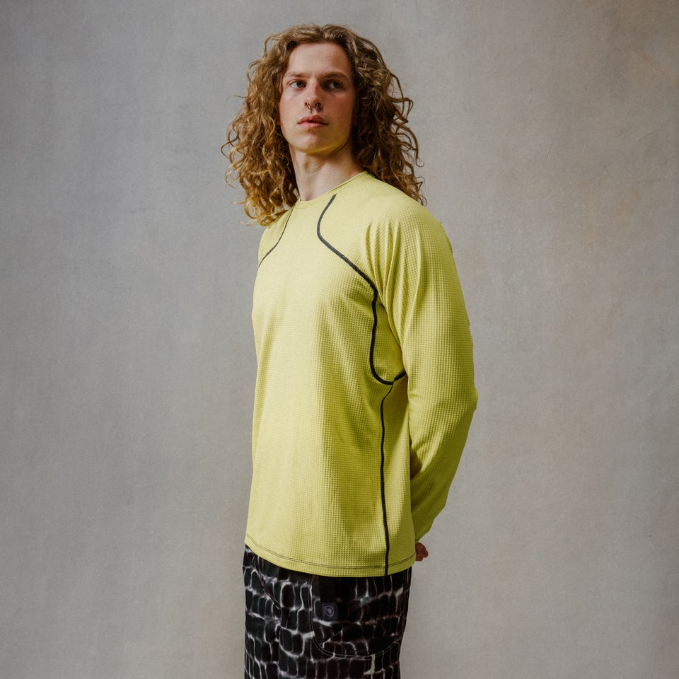 Unisex Corner L/S Tee - Celery